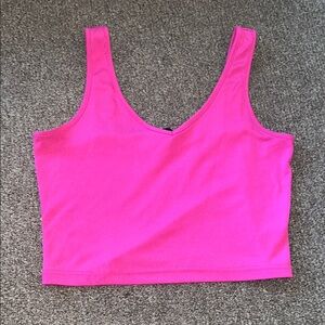 Vibrant Pink Women's Tank Crop Top